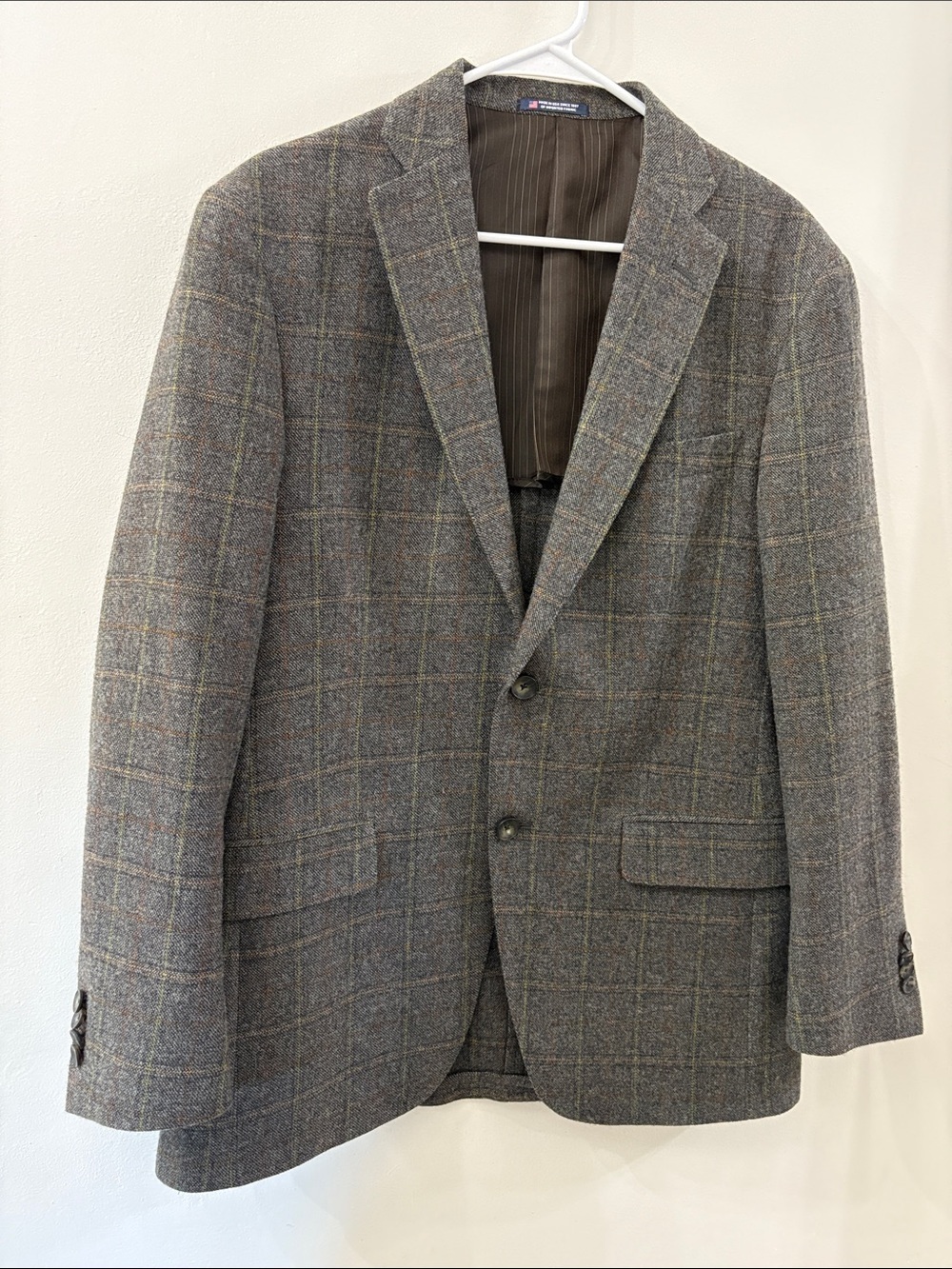 Hart Schaffner Marx Men's gray Windowpane Blazer - 40R